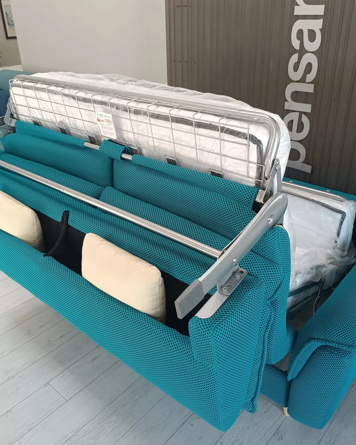Turquoise sofa bed